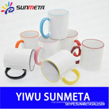 Directly Factory Wholesale Cheap High Quality Rim and Handle Color Sublimation Tasses en céramique